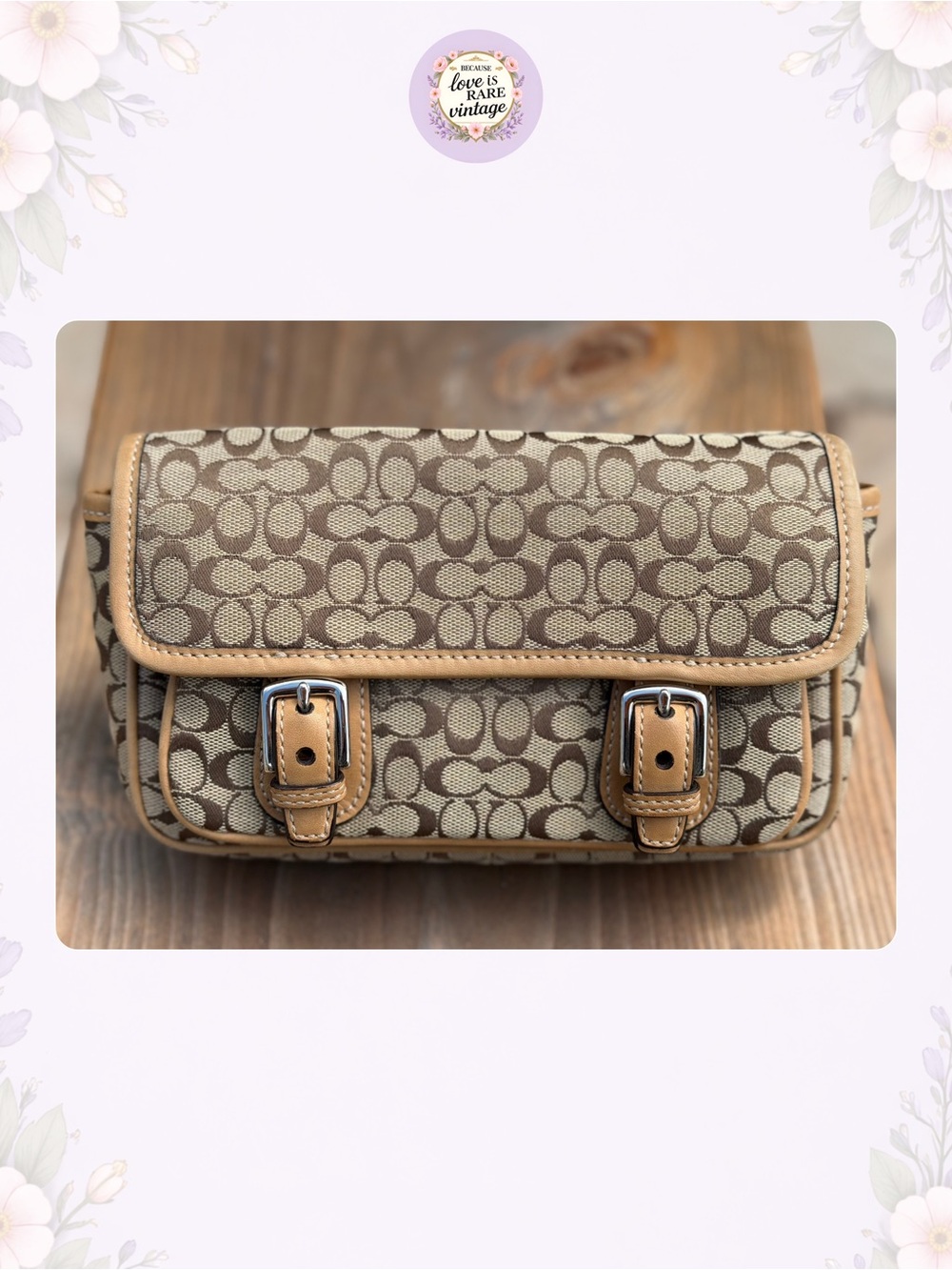 Coach F77157 Bon Voyage Signature Waist Bag Fanny Pack • COA • Vintage Y2K
